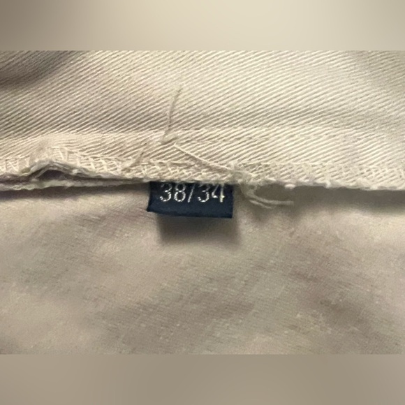 Polo Ralph Lauren Pants Mens 38x34 Chinos‎ Peated Cuffed Beige Light Weight C37 - Picture 7 of 9
